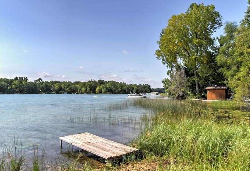Waupaca Lakefront Home W/ Pool Table & Dock!