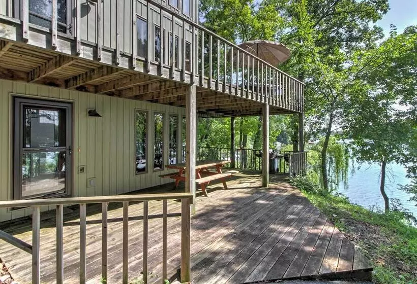 Waupaca Lakefront Home W/ Pool Table & Dock!