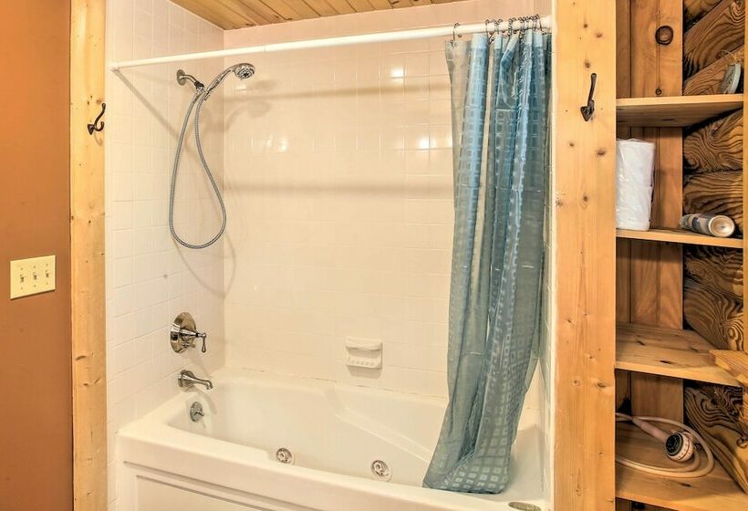 Petfriendly Highway Log Cabin W/ Lake View!