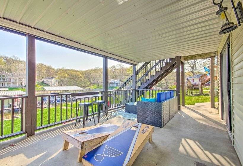 Boat Slip, Fire Pit: Lakefront Sunrise Beach Home!