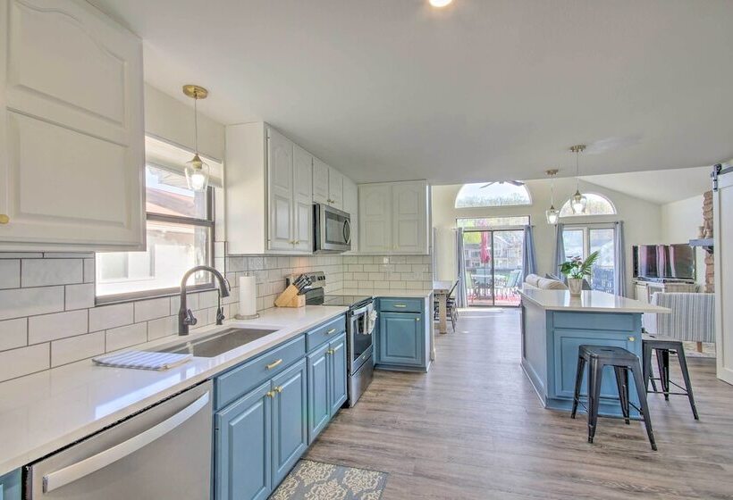 Boat Slip, Fire Pit: Lakefront Sunrise Beach Home!