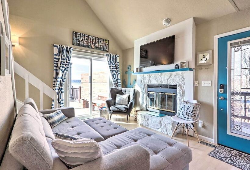 Dock + Slip: Lakefront Linn Creek Home!