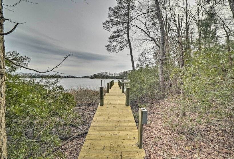 Waterfront Cottage W/ Fishing Dock & Fireplace!