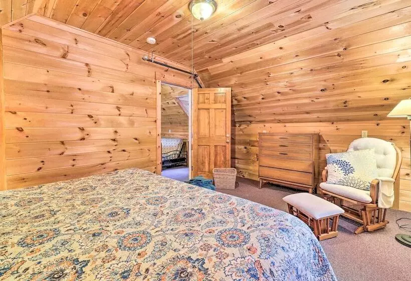 Quiet Waterfront Cabin W/ Dock, Game Room, Hot Tub