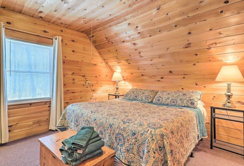 Quiet Waterfront Cabin W/ Dock, Game Room, Hot Tub