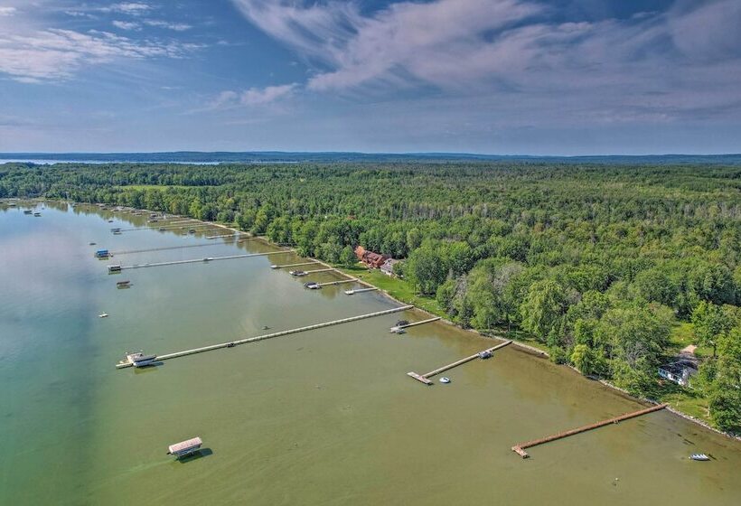 Comfy Burt Lake Abode   On Site Lake Access!