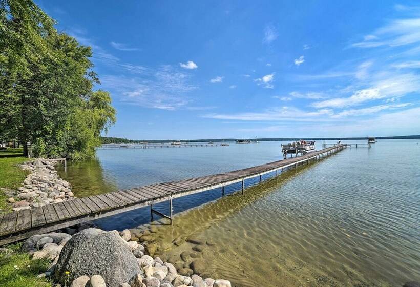 Comfy Burt Lake Abode   On Site Lake Access!