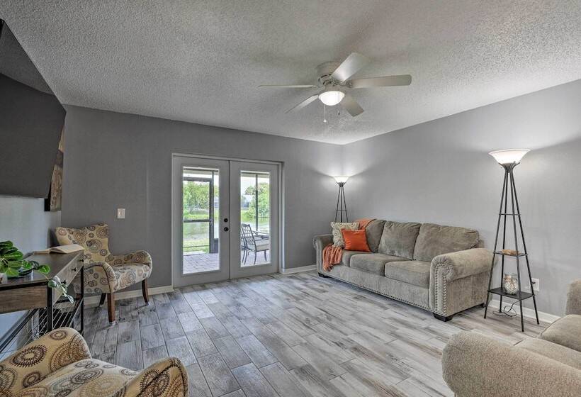 Lanai & Pond At Tranquil Bradenton Retreat!