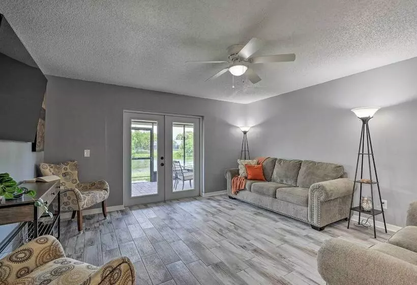 Lanai & Pond At Tranquil Bradenton Retreat!