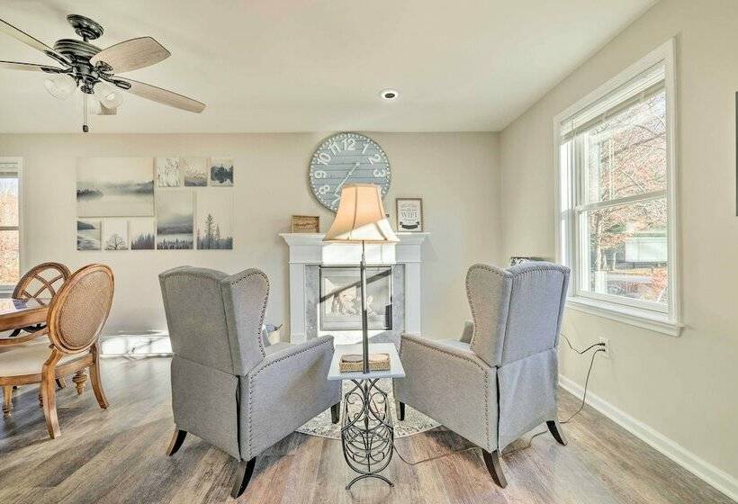 Charming Tobyhanna Home: Game Room, Fireplace