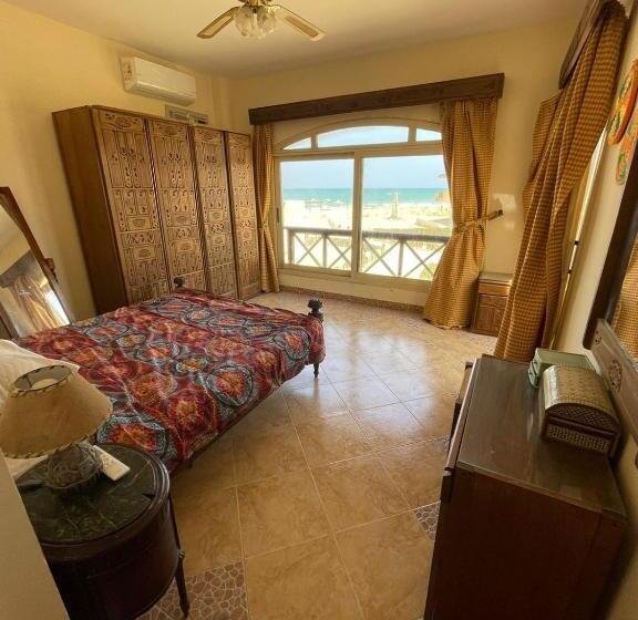 استراحتگاه فيلا مع حديقة وشواية  For Family V