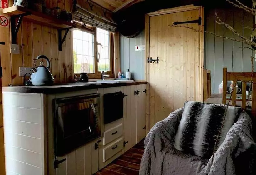 Cute And Cosy Shepard Hut With Wood Fuel Hot Tub