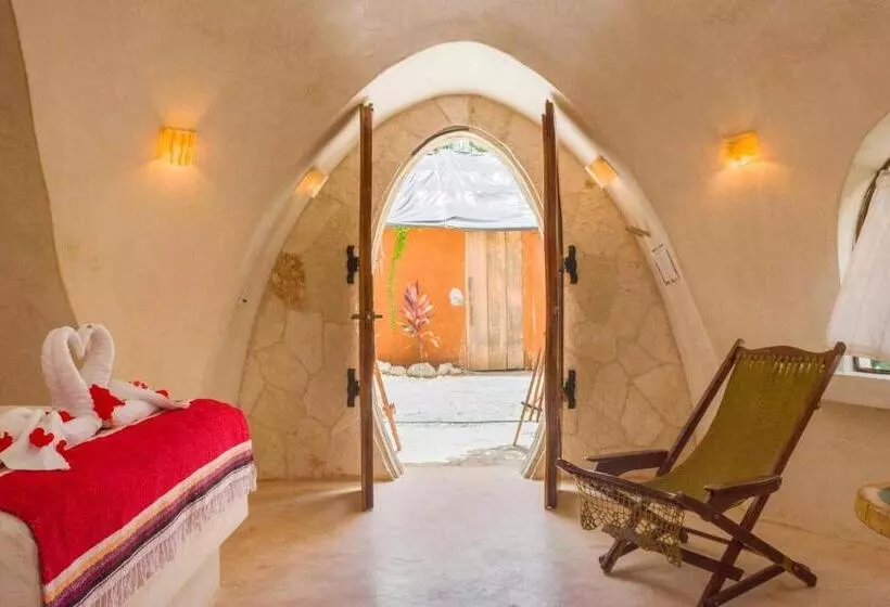 ペンション Room In Lodge   Ecolush Couple Mayan Dome Cenote Bikes