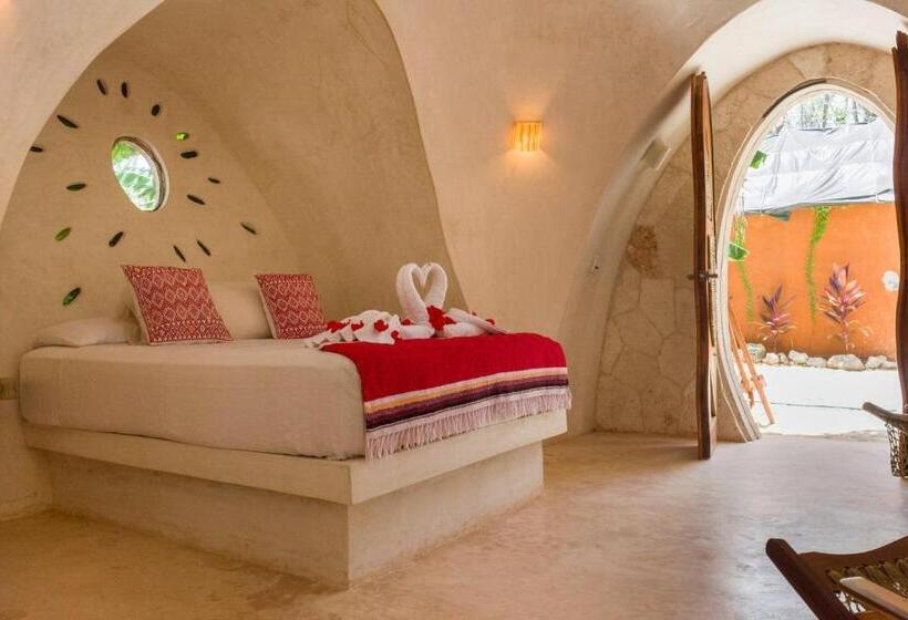 פנסיון Room In Lodge   Ecolush Couple Mayan Dome Cenote Bikes