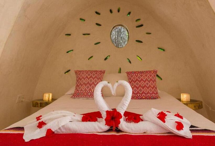 פנסיון Room In Lodge   Ecolush Couple Mayan Dome Cenote Bikes