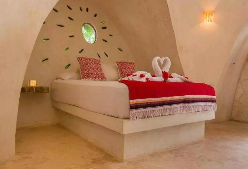 ペンション Room In Lodge   Ecolush Couple Mayan Dome Cenote Bikes