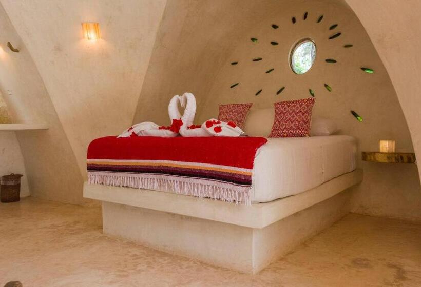 פנסיון Room In Lodge   Ecolush Couple Mayan Dome Cenote Bikes