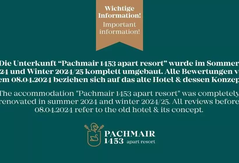 ホテル Pachmair 1453 Apart Resort   Opening 2025