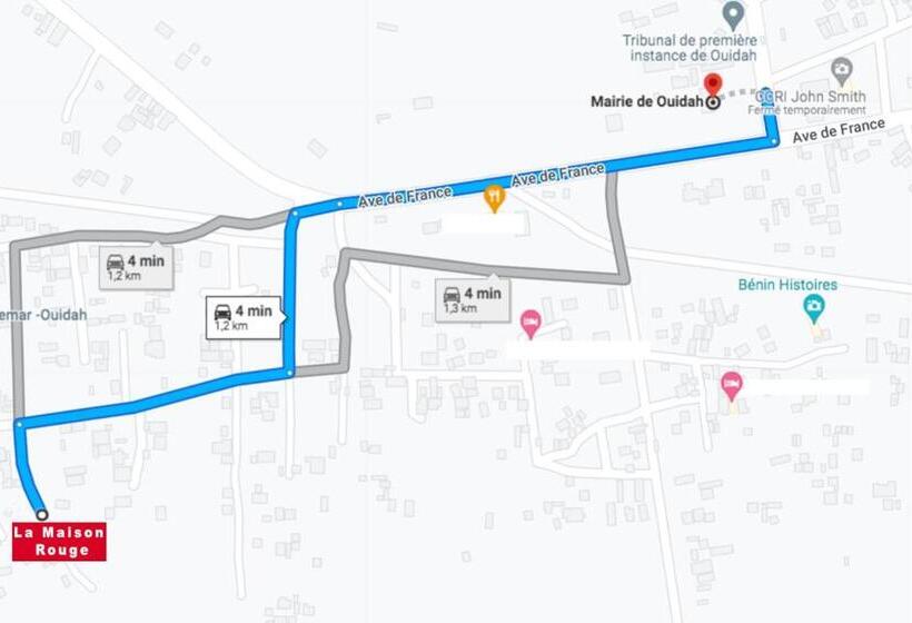 تختخواب و صبحانه Les Amazones Rouges Chambre Jaune