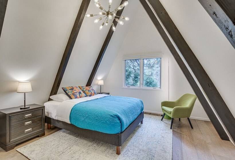 Modern Arrowbear Lake Cabin W/ Tree Lined Views!