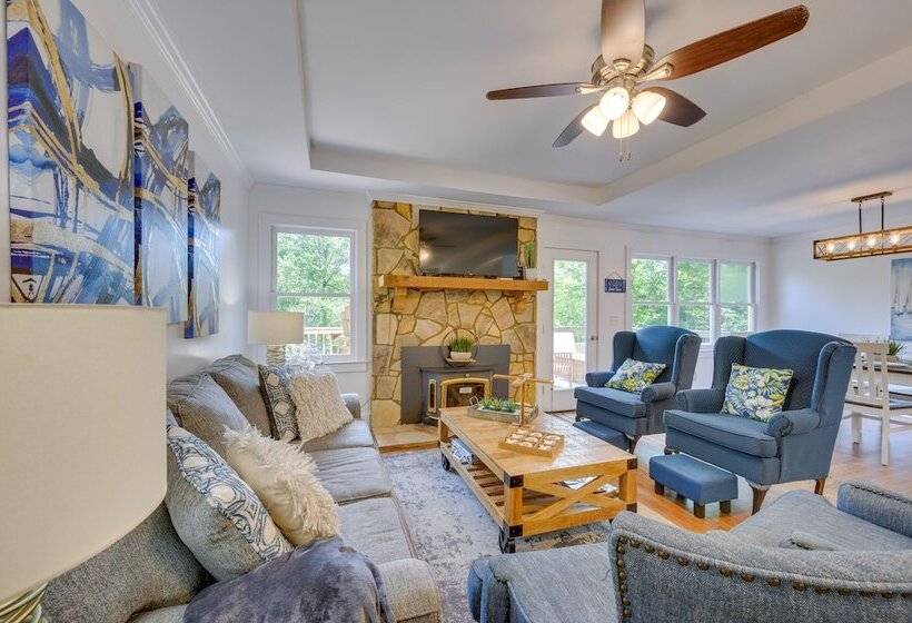 Waterfront Sparta Home W/ Game Room & Fire Pit!