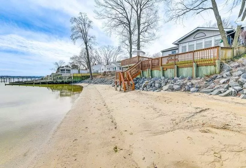 Riverfront Colonial Beach Home W/ Private Beach!
