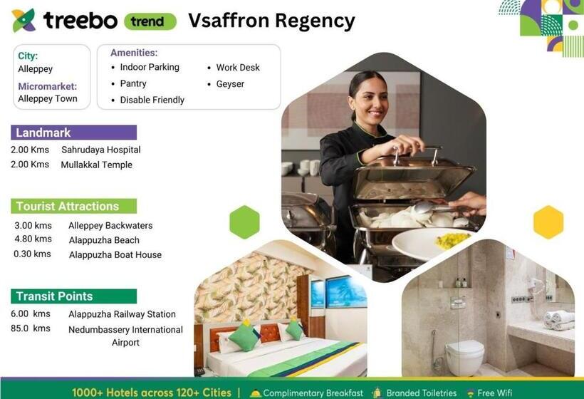 Hotel Treebo Vsaffron Regency,punnamada Lake