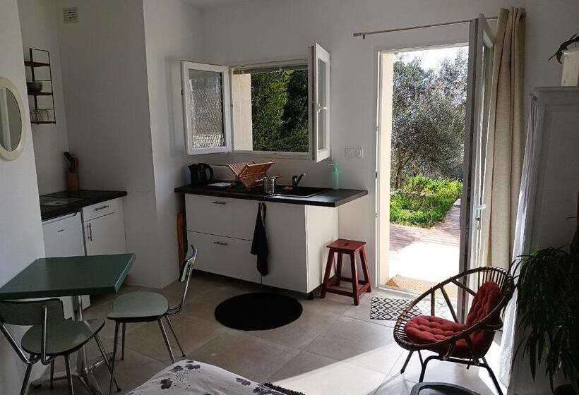 צימר Charmant Petit Studio Avec Jardin Et Piscine