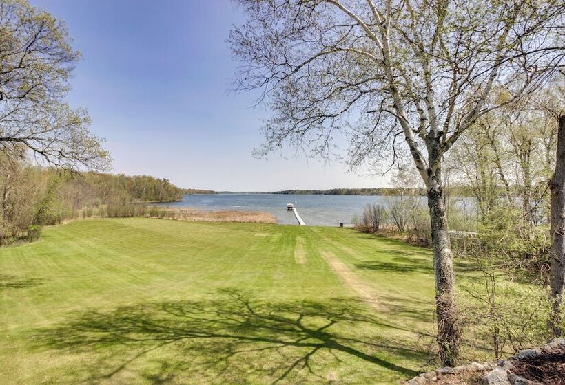 Private Lakefront Emily Home W/ Yard & Fire Pit!