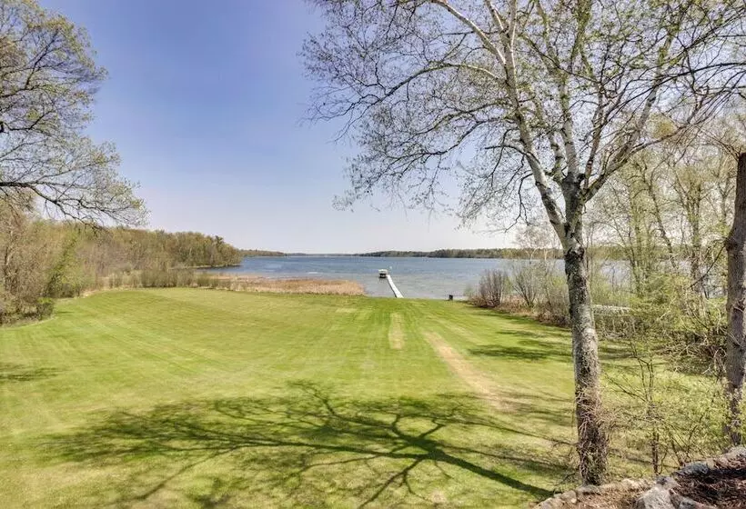 Private Lakefront Emily Home W/ Yard & Fire Pit!