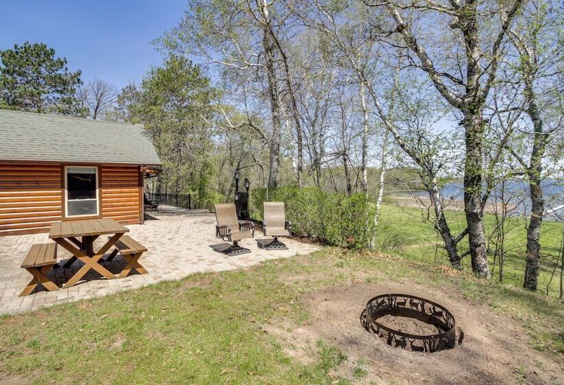 Private Lakefront Emily Home W/ Yard & Fire Pit!