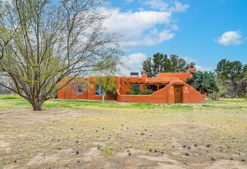 Las Cruces Santa Fe Style Adobe Home On 6 Acres!