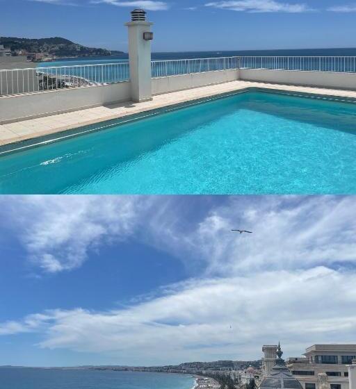 پانسیون Studio With Terrace & Rooftop Pool In Promenade Des Anglais