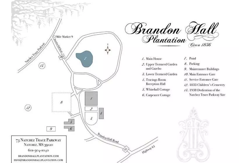 Aamiaismajoitus (B&B) Brandon Hall Plantation