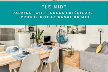 Turistihuoneistot Le Nid   Cours Exterieure   Parking   Wifi