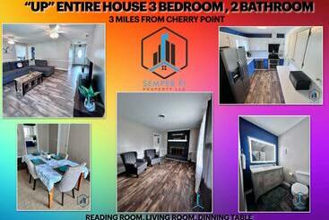 شقق خاصة سياحية Up Entire House 3 Bd, 2 Bth 3 Min To Usmc, Cp Nc