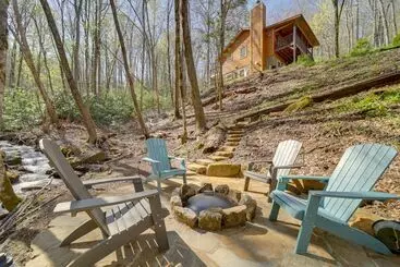 コテージ Peaceful Sylva Cabin W/ Mtn Views & Creek!
