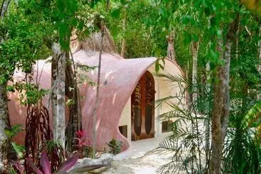Pension Room In Lodge   Eco Luxe Mayan Dome Cenote