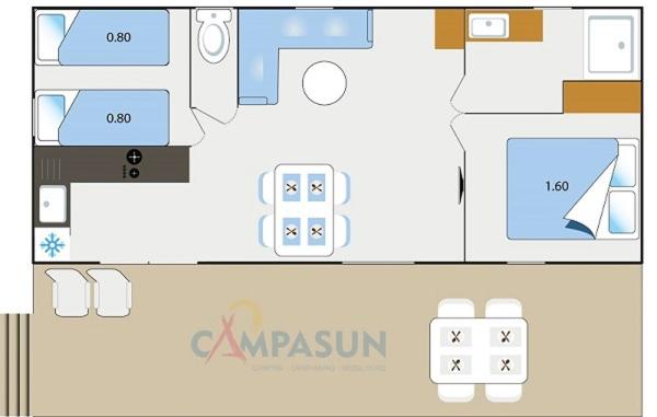 호텔 Camping Les Hautes Prairies