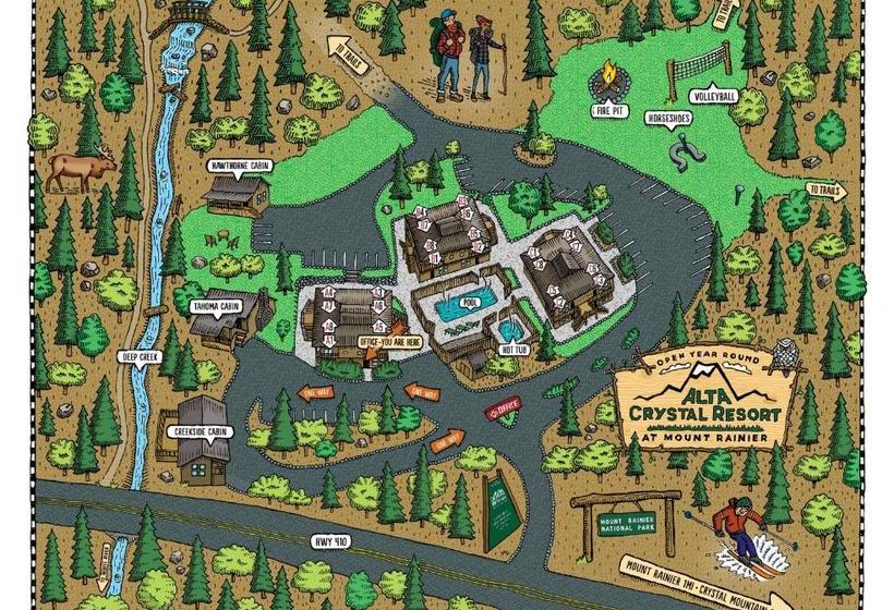 בית מלון כפרי Loge Alta Crystal Resort At Mt Rainier