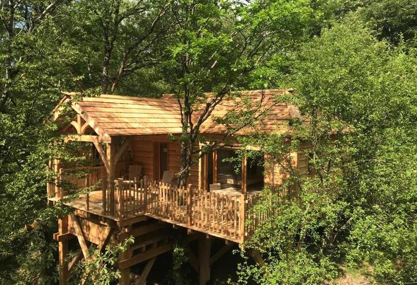 צימר Cabanes Du Hérisson, Cabanes Perchées De Standing Avec Spa