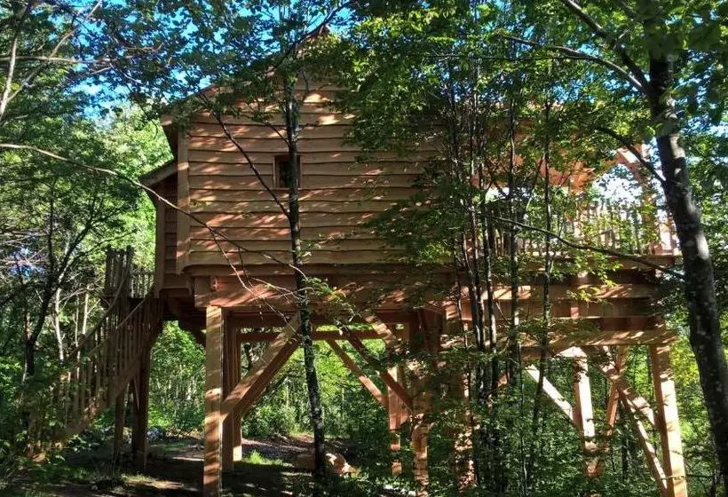ベッドアンドブレックファースト Cabanes Du Hérisson, Cabanes Perchées De Standing Avec Spa