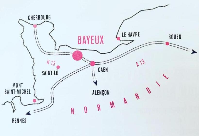 Bed and Breakfast Chambre Pomme Cannelle Premium Aux Portes De Bayeux Normandie 2 Pers