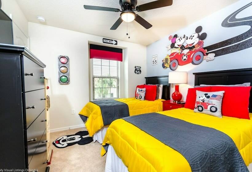 Private Pool Home W/themed Rooms+ Free Water Park!