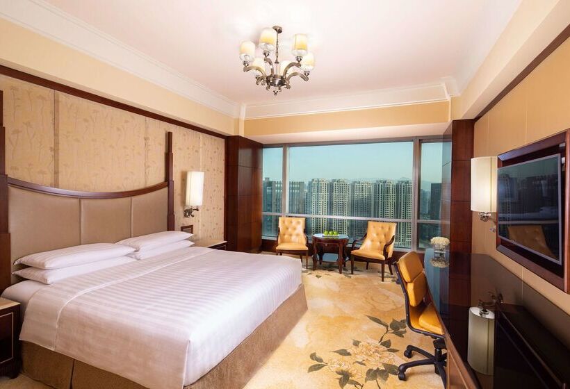 فندق Shangri La Wenzhou A Panoramic View Of The River, Adjacent To Wenzhou International Convention And E