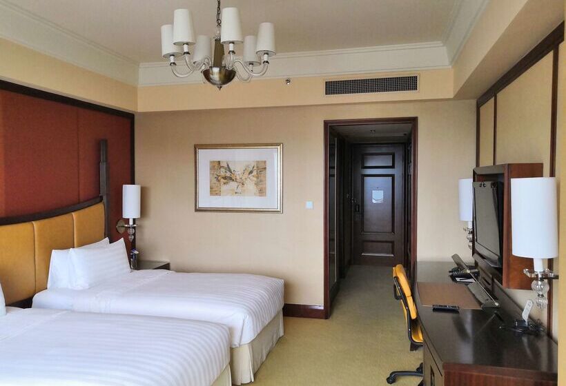 فندق Shangri La Wenzhou A Panoramic View Of The River, Adjacent To Wenzhou International Convention And E