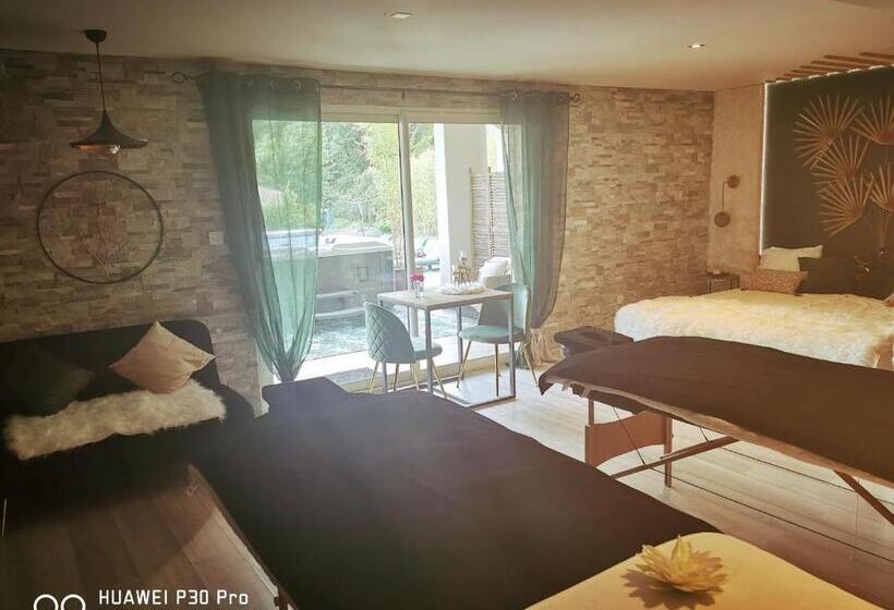 ベッドアンドブレックファースト Suite Romantique Le Temps D Un Instant Loveroom Hammam Jacuzzi Piscine