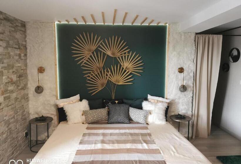 ベッドアンドブレックファースト Suite Romantique Le Temps D Un Instant Loveroom Hammam Jacuzzi Piscine