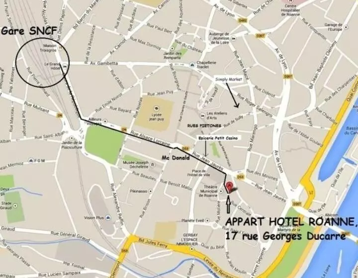 Appart Hôtel Roanne Hyper Centre Ville