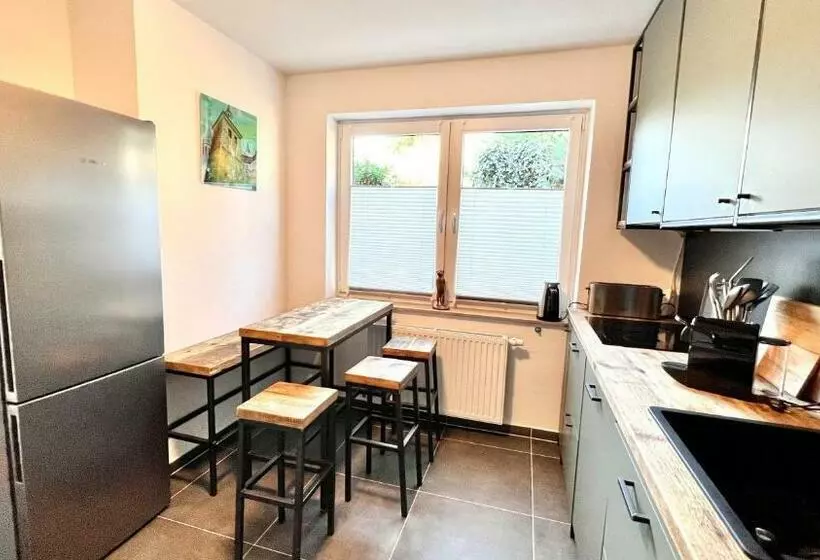 Aamiaismajoitus (B&B) Großes City Ferienhaus Mit Terrasse, Grill Und Parkplatz F19